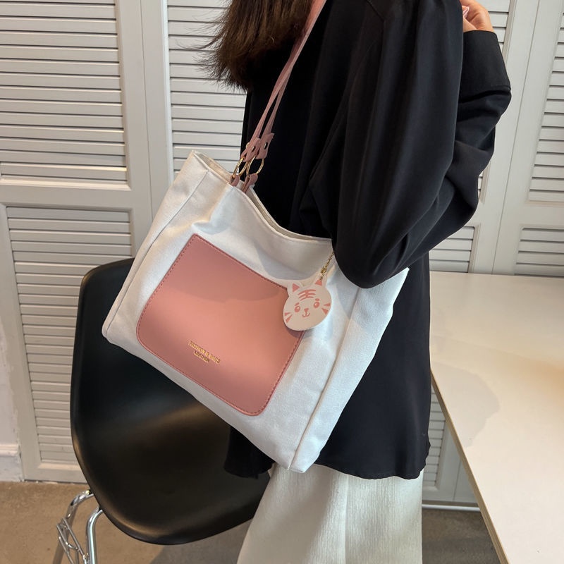 Túi Xách Canvas Sức Chứa Lớn Phong Cách Phương Tây Thời Trang 2022 Cho Nữ