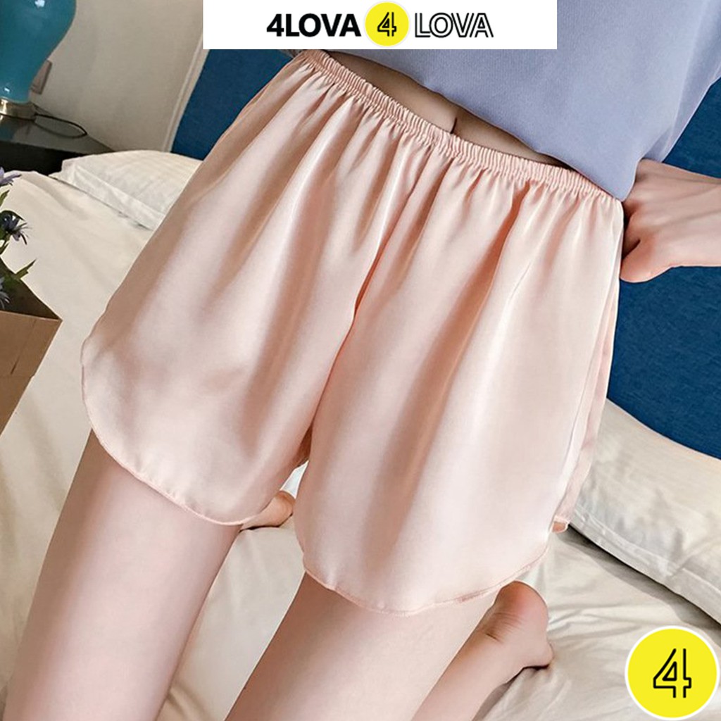 Quần short nữ mặc nhà lụa satin cao cấp 4LOVA mềm mại, quyến rũ