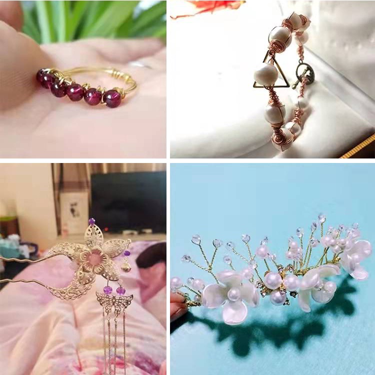 Vương Miện Bảo Quản Tóc Không Độc Hại Bằng Dây Đồng Nhiều Màu Sắc