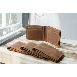 Ví Da Bò Sáp 100% Handmade Simple – Ngang