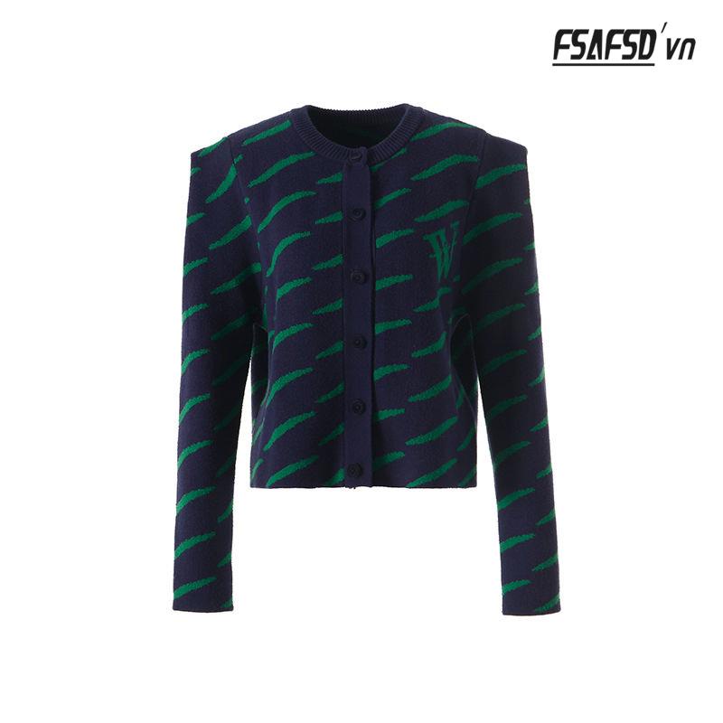 Áo Khoác Cardigan Dệt Kim Cổ Tròn Thời Trang Thu Đông Cho Nữ