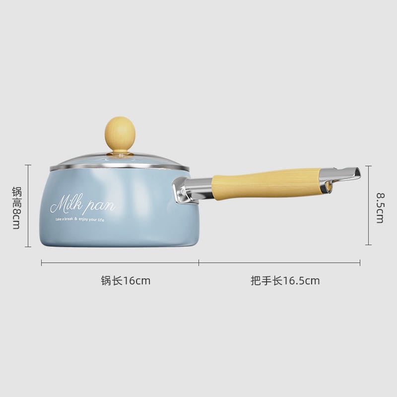 Nồi đá chống dính 16cm / 18cm có nắp phù hợp cho mọi loại bếp gia đình