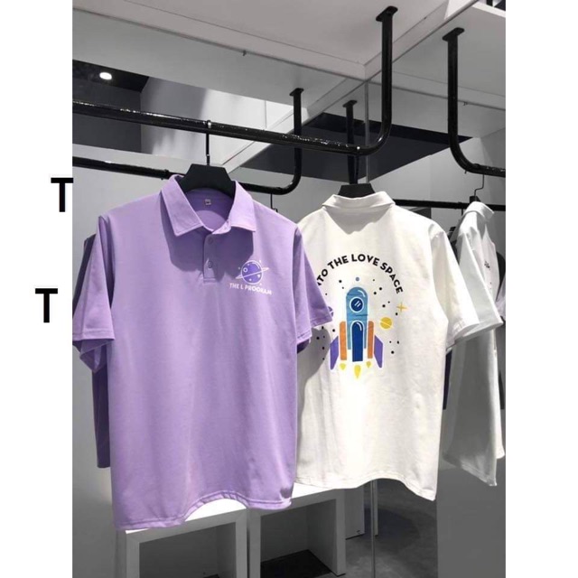 Áo polo tàu vũ trụ in lưng DTR0919