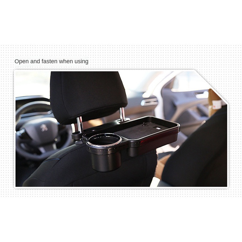 Giá Đỡ Chai Nước/Thức Ăn/Máy Tính Bảng Gấp Gọn Gắn Phía Sau Ghế Xe Hơi