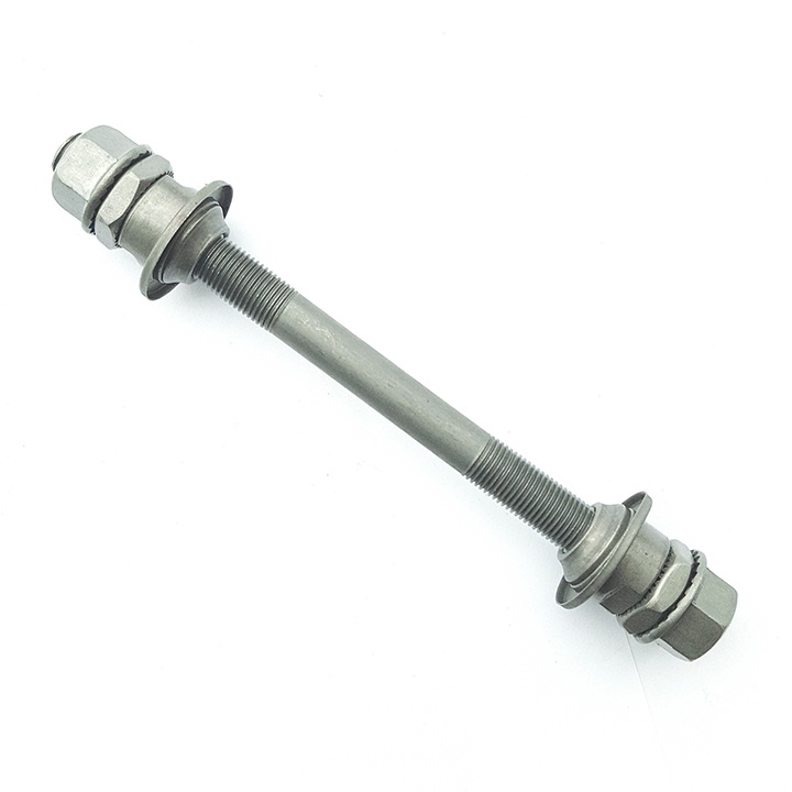 Trục trước và sau bánh xe đạp, trục côn moay ơ (Trục đặc)