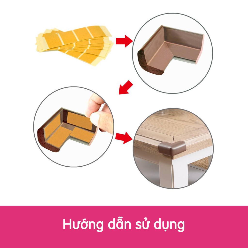 Bộ 8 bọc góc bàn Mombella an toàn tốt nhất cho bé