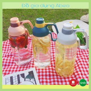 Bình nước, Bình đựng nước 1800ml có ống hút - Abeo