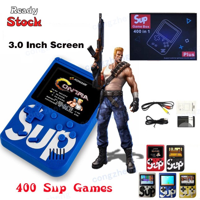 Máy chơi game 4 nút cầm tay 400 trò chơi sup game box 400 in 1 Plus