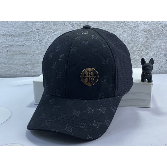 Nón kết lưỡi trai hoa văn phối lưỡi logo sắt tròn thời trang