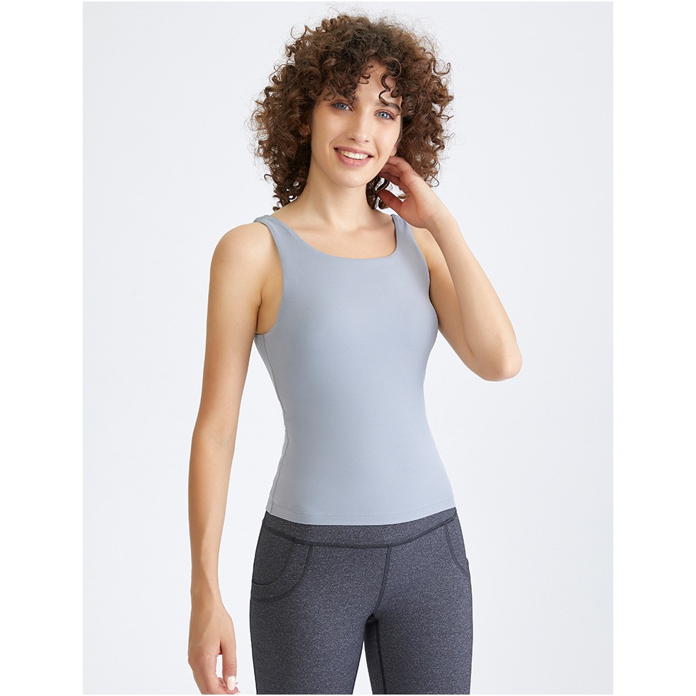 Áo tập định hình Lululemon Wunder Train Tank 2-in-1 có mút  - Áo tập thể thao Lulu không logo