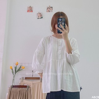 áo babydoll cúc bọc