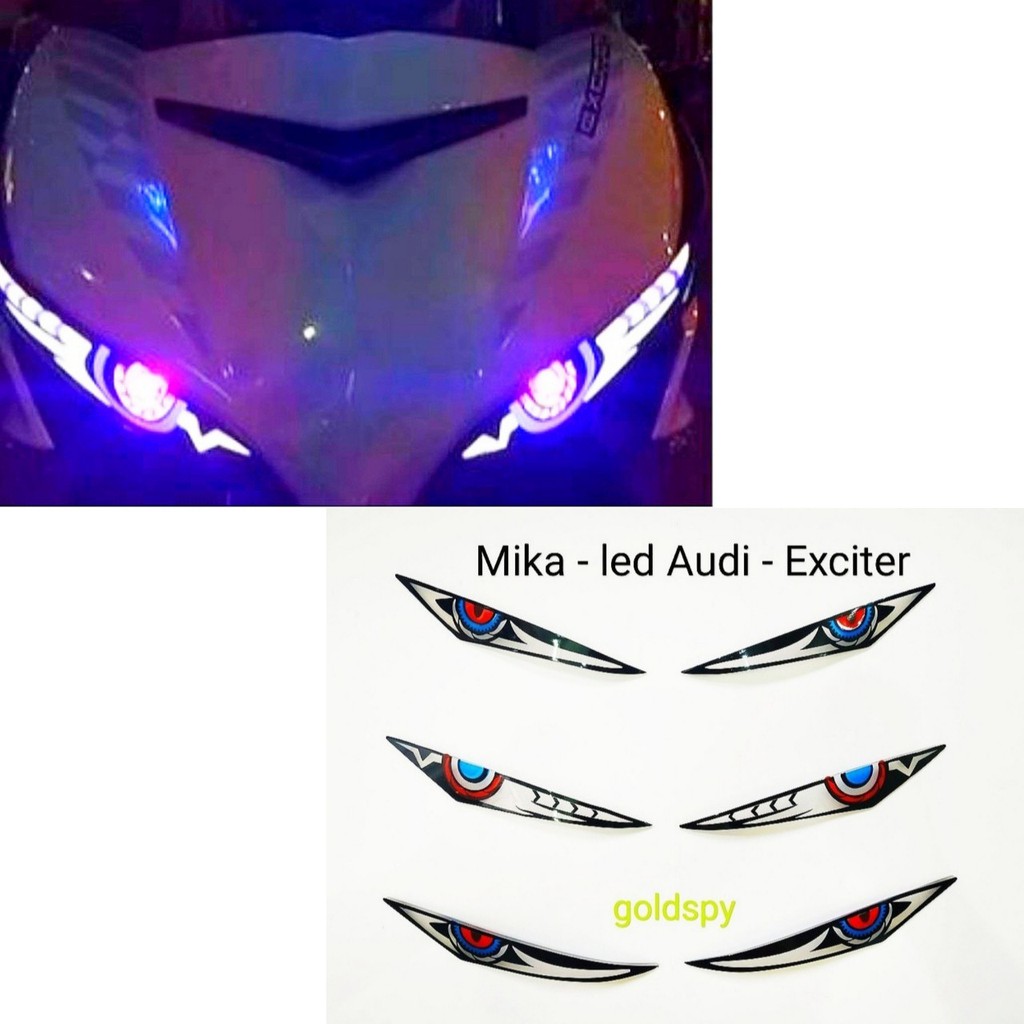 Mica kiểu Led Audi lắp cho xe Exciter 150( giá 1 đôi)