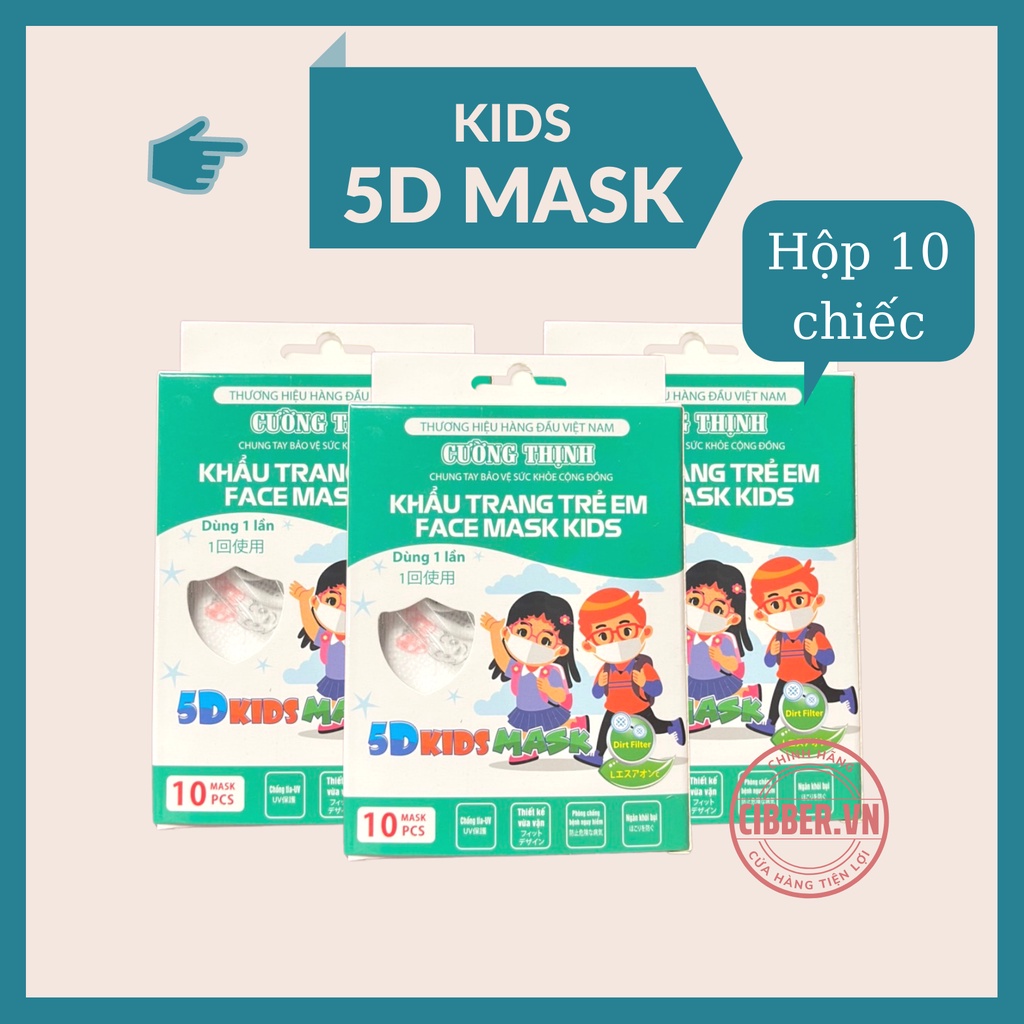 Khẩu Trang Cho Bé 5D Mask Kids  , Kháng Khuẩn, Chống Bụi Mịn