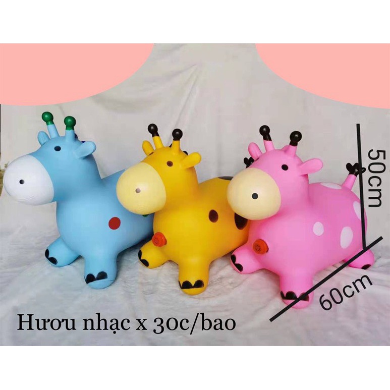 Đồ chơi Thú nhún bơm hơi cao cấp có nhạc Nội Địa Cao Cấp, Chính Hãng