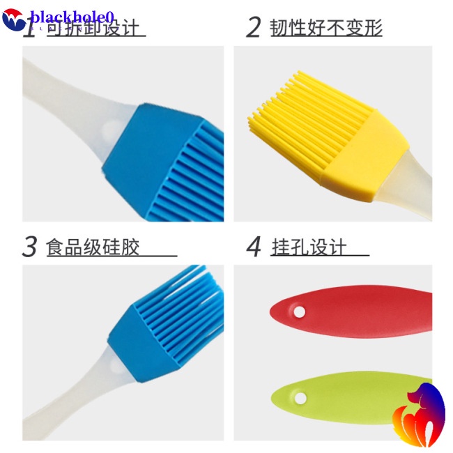 BH Silicone  Brush With Plastic Handle Kitchen Barbecue Grill Oil Brush Cooking Accessories