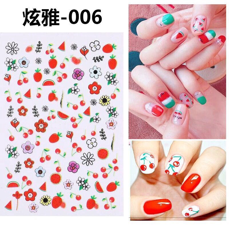 [Hàng mới về] Nhãn dán họa tiết 3D tự dính trang trí móng tay nghệ thuật độc đáo