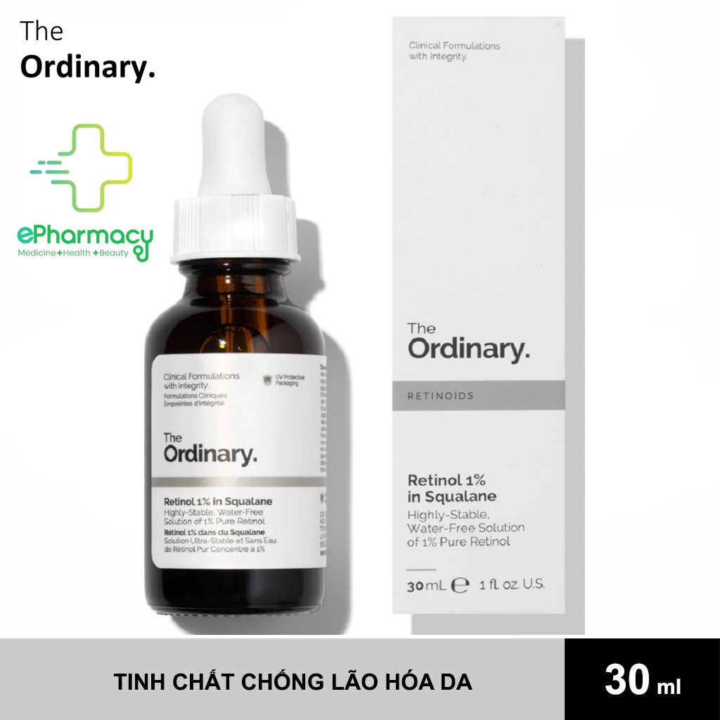 Retinol 1% The Ordinary In Squalane Tinh chất Retinoids chống lão hóa, làm mờ, giảm thâm mụn 30ml