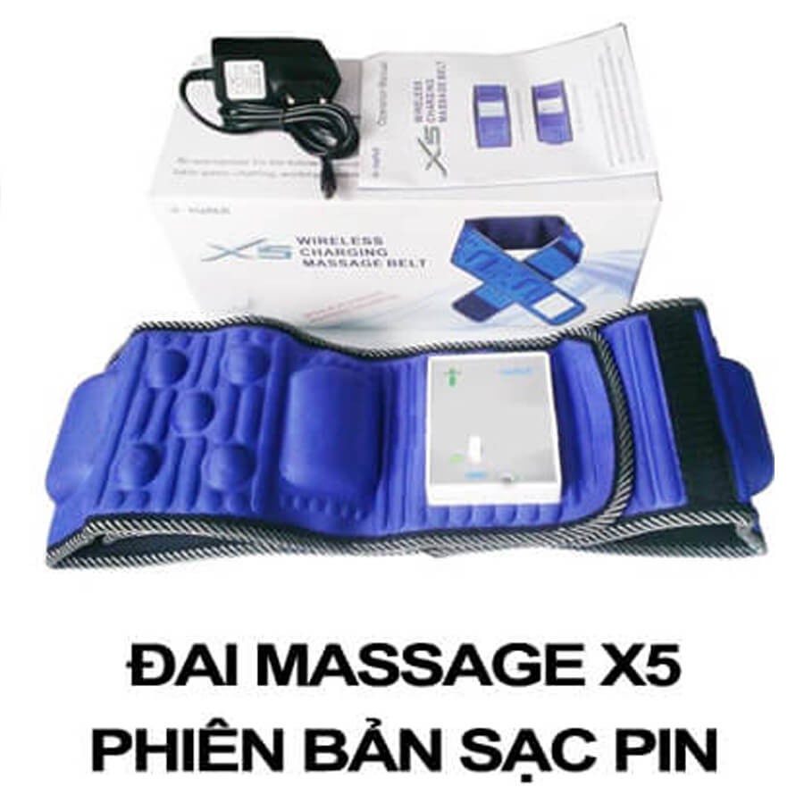 ĐAI MASSAGE BỤNG X5 TÍCH HỢP PIN- Công suất 90W -1. Hoạt Động mạnh mẽ đốt cháy mỡ thừa nhanh ( sạc pin )