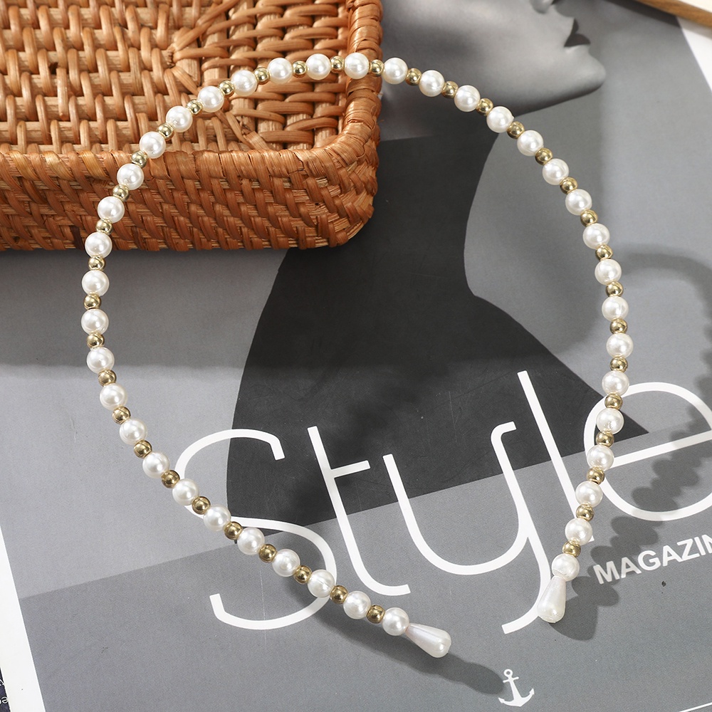 Haimeikang Cài tóc đính hạt ngọc trai thanh lịch cho nữ