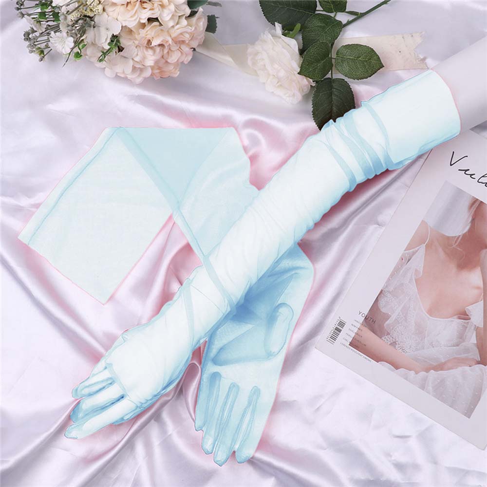 Găng tay dài vải lưới thời trang dành cho nữ