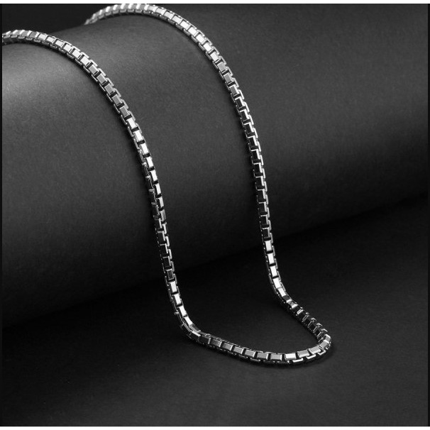 Dây chuyền Nam Bạc Unisex Cuban Hiphop Đẹp Cá Tính Ngầu Thời Trang Nam Basic Lucifer Store Vòng Cổ Titan - Tổng Hợp 3