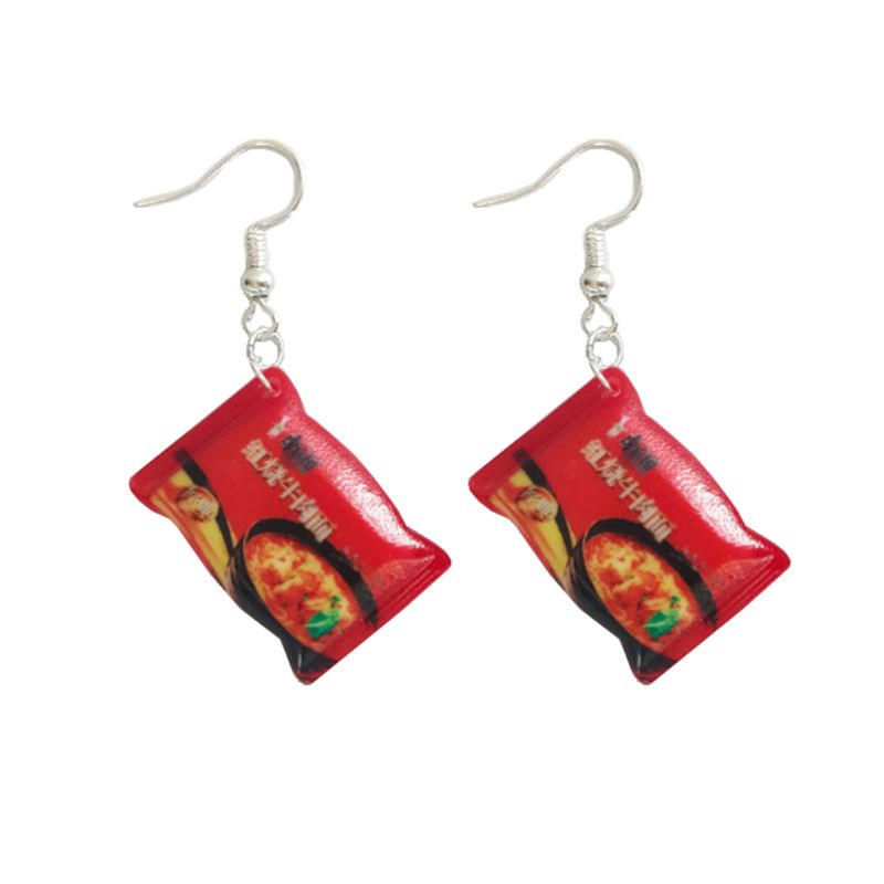 San * Khuyên Tai Thả Mì Ăn Liền Dáng Thả Nhỏ Cho Nữ