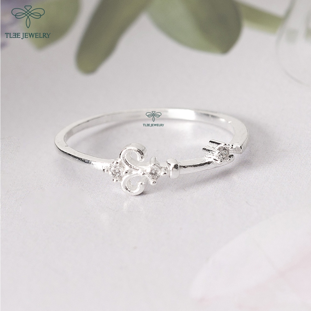 Nhẫn bạc nữ TLEE chìa khoá đính đá cách điệu cá tính TleeJewelry A0186