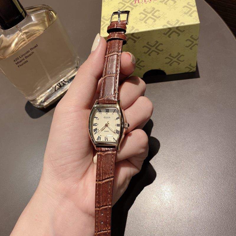 Đồng hồ nữ Julius Hàn Quốc JA-703L chống thấm nước dây da