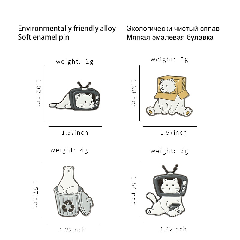 Ghim cài áo hình động vật hoạt hình dễ thương