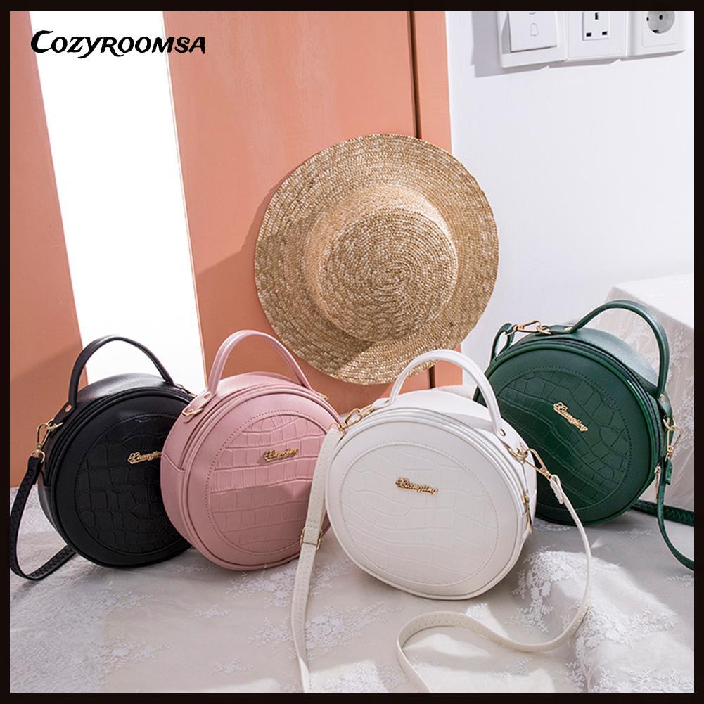 Túi Xách Da Pu Dạng Tròn Thời Trang Cho Nữ