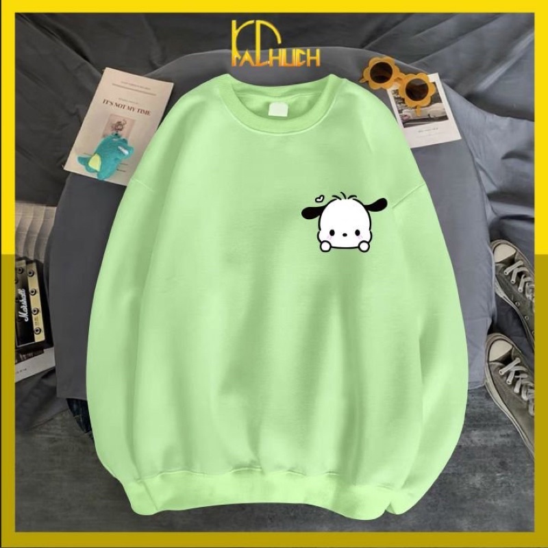 Áo sweater nam nữ in hình chú cún tai đen siêu cute