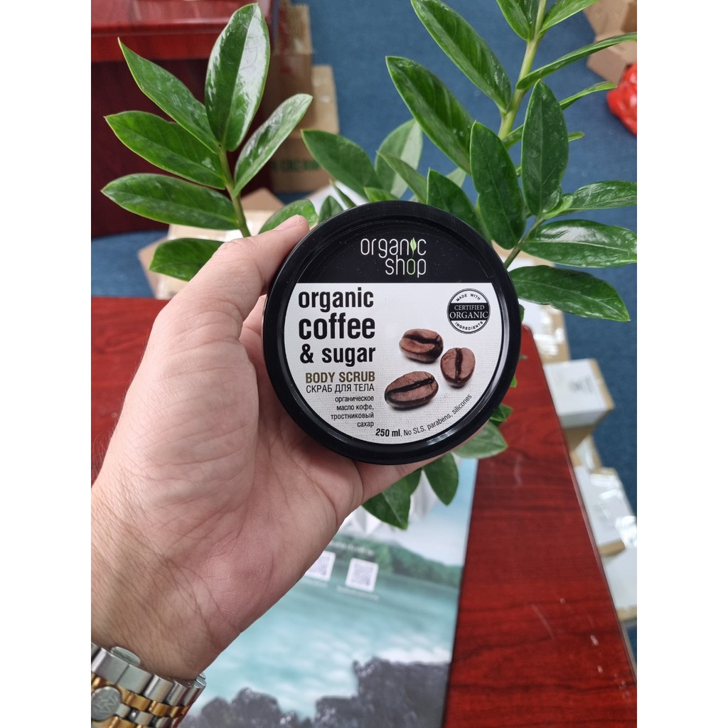 Tẩy Da Chết Body Organic Shop Dưỡng Da Trắng Sáng 250ml (Hàng Nga) | BigBuy360 - bigbuy360.vn