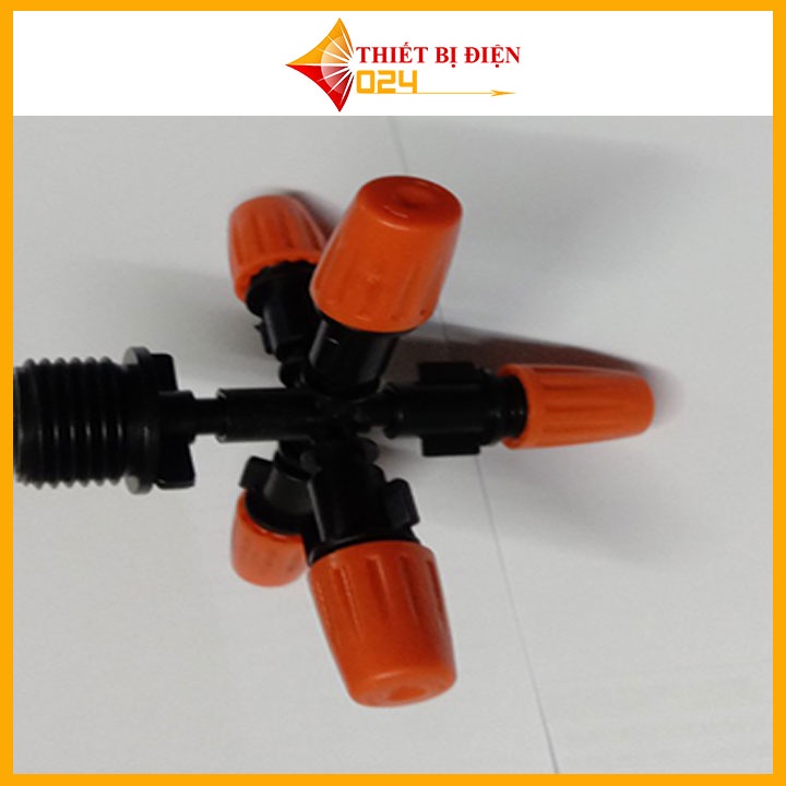 Béc phun sương 5 cửa có van áp chống nhỏ giọt dùng ống phun sương 8mm