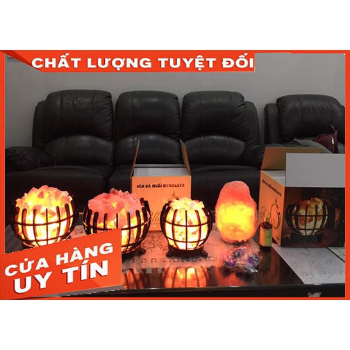 ĐÈN ĐÁ MUỐI HIMALAYA XÔNG HƯƠNG QUẢ CẦU - Thanh lọc không khí - Khử Trùng (Tặng 1 lọ tinh dầu sả 10ml)