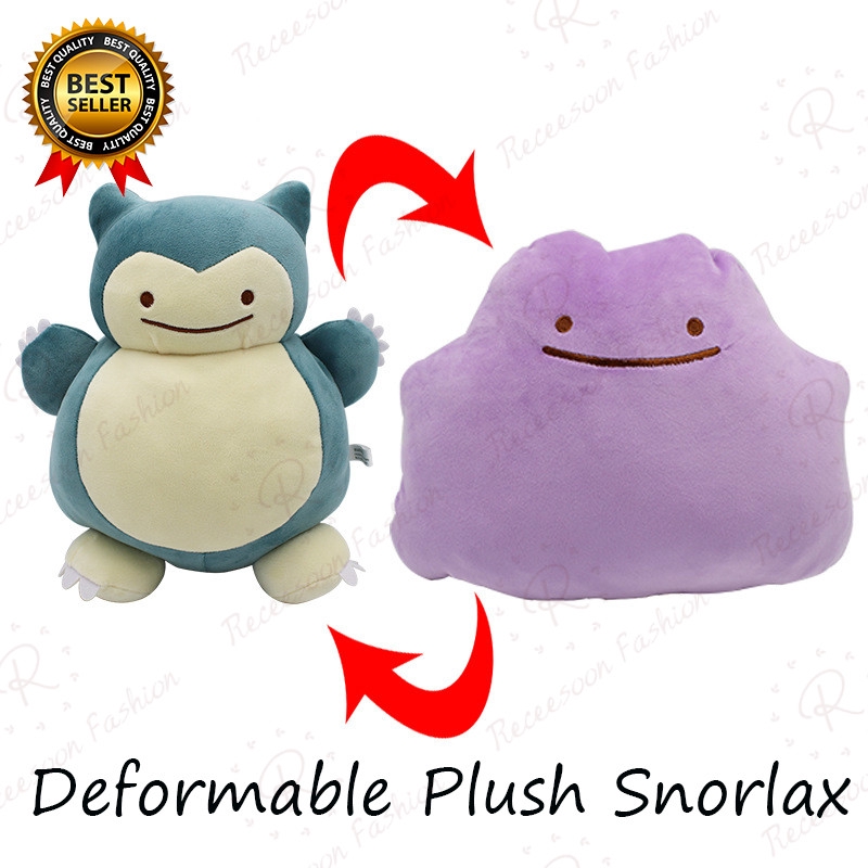 Thú nhồi bông hình Pokemon Snorlax biến dạng được 30cm