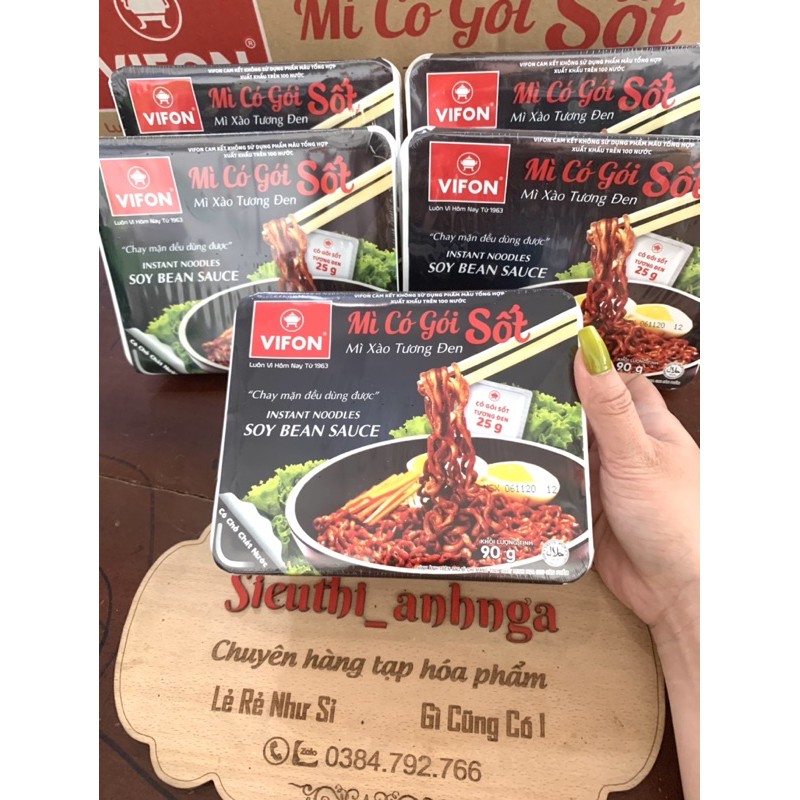 Mì Xào Tương Đen (Có Gói Sốt) Vifon Bát 90g