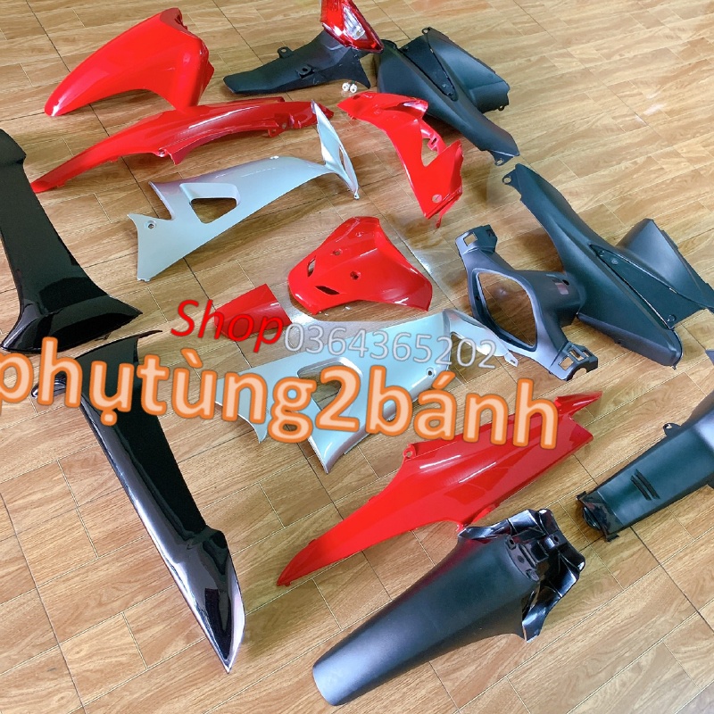 Bộ yếm dàn áo xe WAVE RS -Wave S100-Wave alpha-Wave 50cc -dàn áo nhựa abs