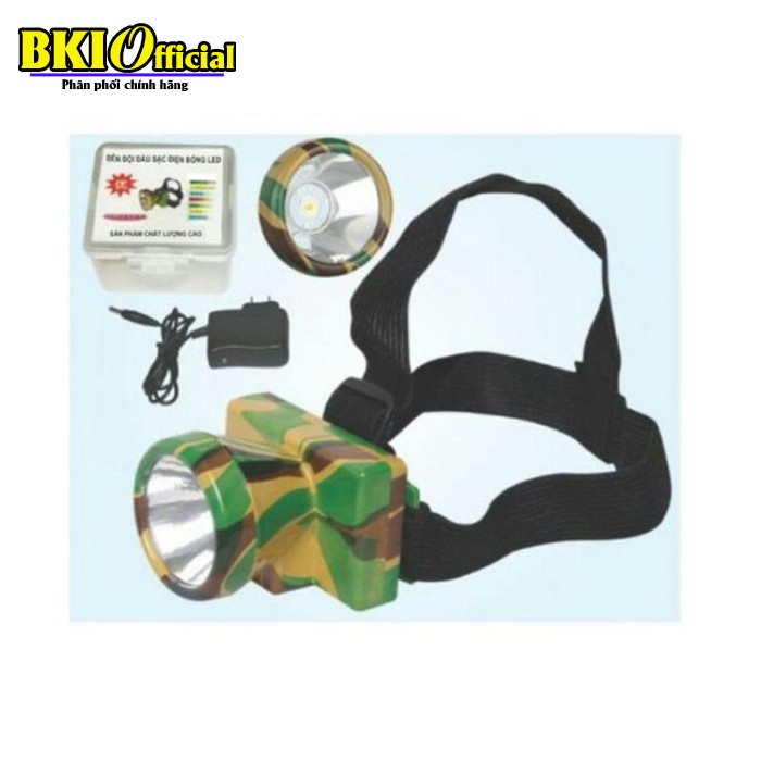 Đèn Pin Đội Đầu 1 Bóng Kèm Sạc Tiết Kiệm Điện Năng - DENPIN1B