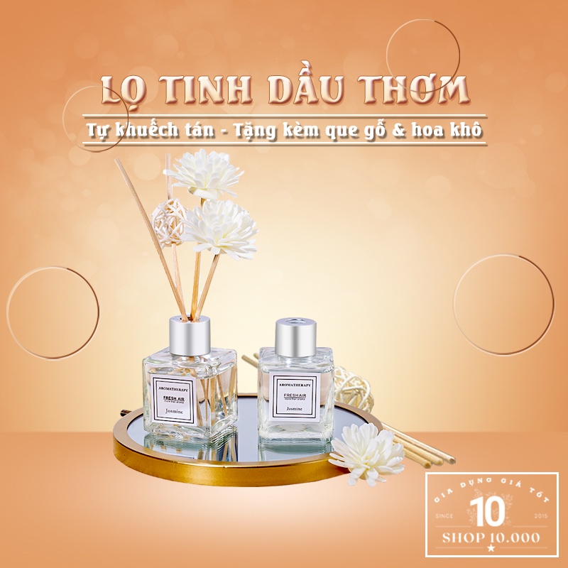 Lọ Tinh Dầu Thơm Để Phòng, Tinh Dầu Thơm Phòng Kèm Hoa Khô Để Bàn