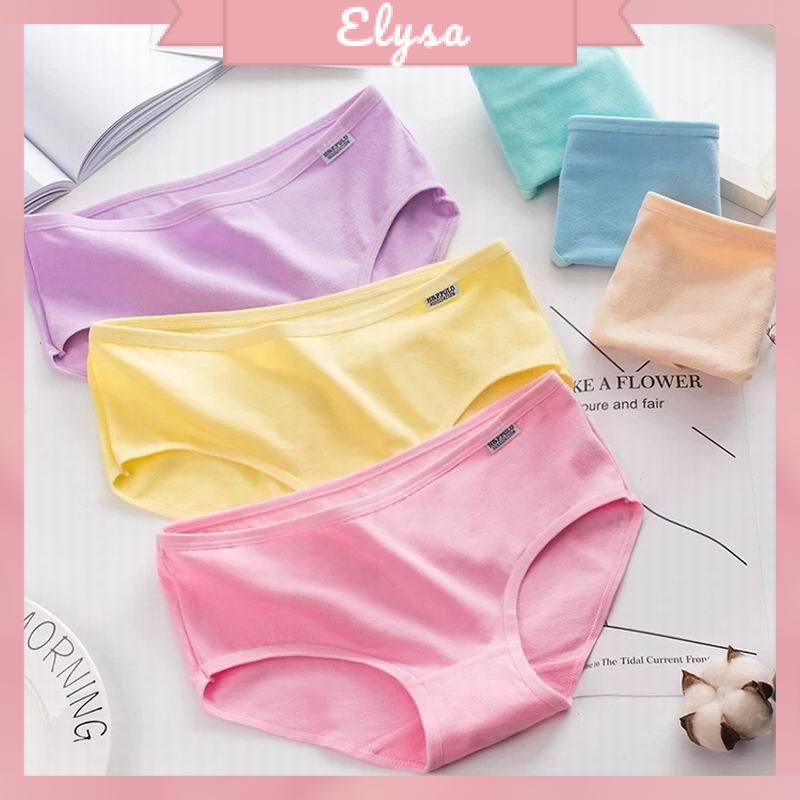 Quần Lót Cotton Màu Trơn Nữ_Quần Lót Pulo Co Giãn Mềm Mịn.