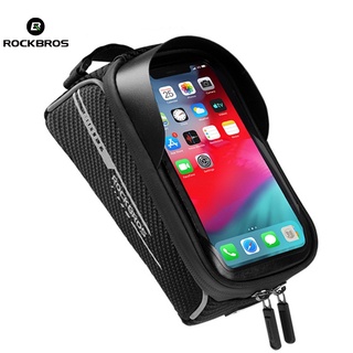 Túi đựng điện thoại ROCKBROS cảm ứng gắn sườn trước xe đạp chống thấm nước phản quang tiện lợi