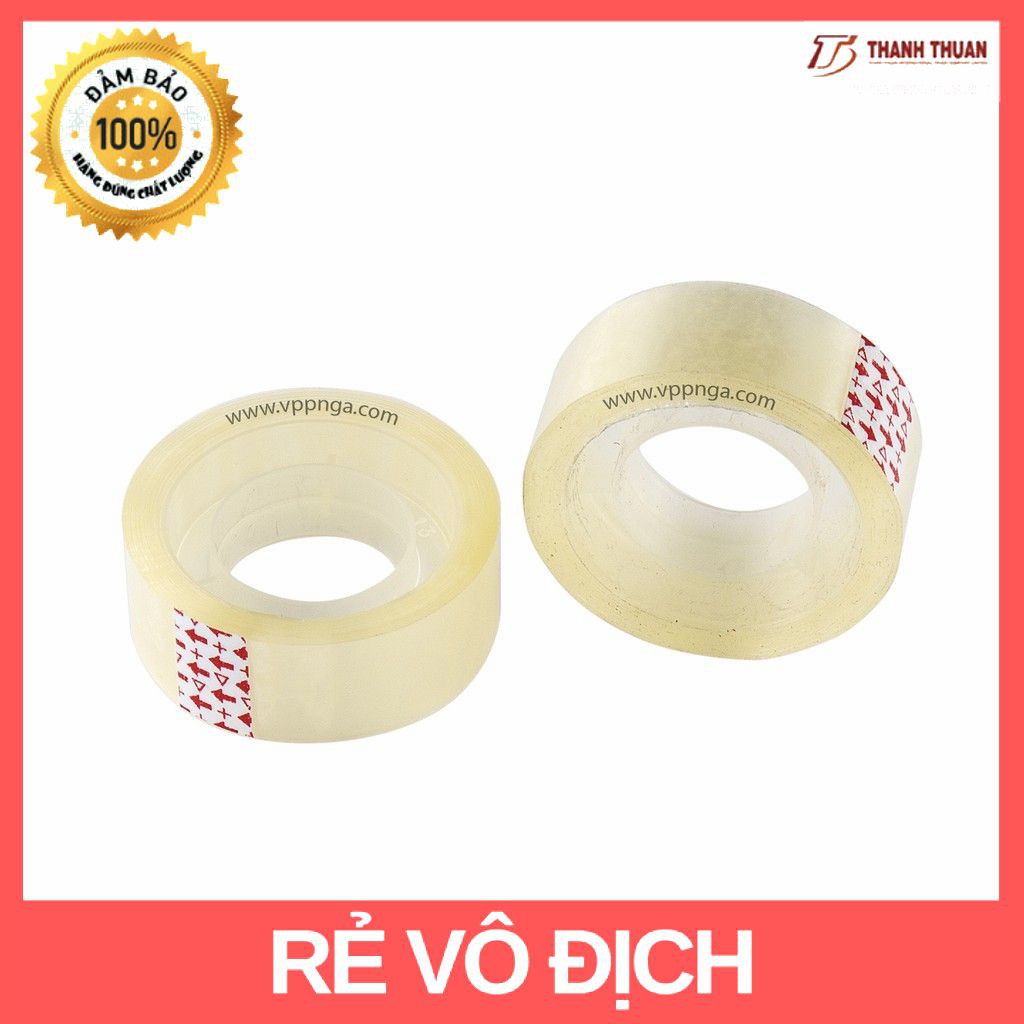 Combo 10 cuộn Băng keo nylon nhỏ 2cm (VP) (dài 17.7m) 15gr Thanhthuan siêu dính để dán giấy, thùng carton