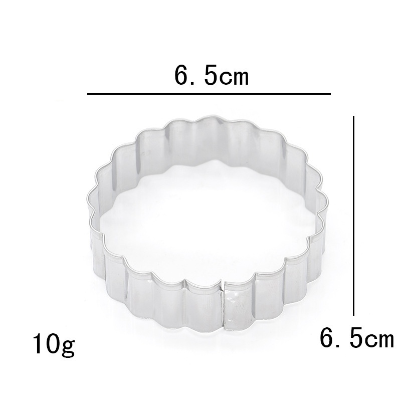 Khuôn Cắt Bánh Hình Tròn Bằng Kim Loại DIY