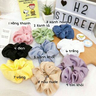 Dây cột tóc scrunchies vải lụa