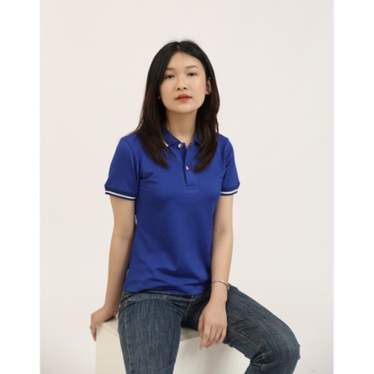 Áo Polo Nữ Màu Xanh Dương BLUECHIC Cổ Bẻ Chất Liệu Poly Cá Sấu Cao Cấp Trẻ Trung Chuẩn Form NF010