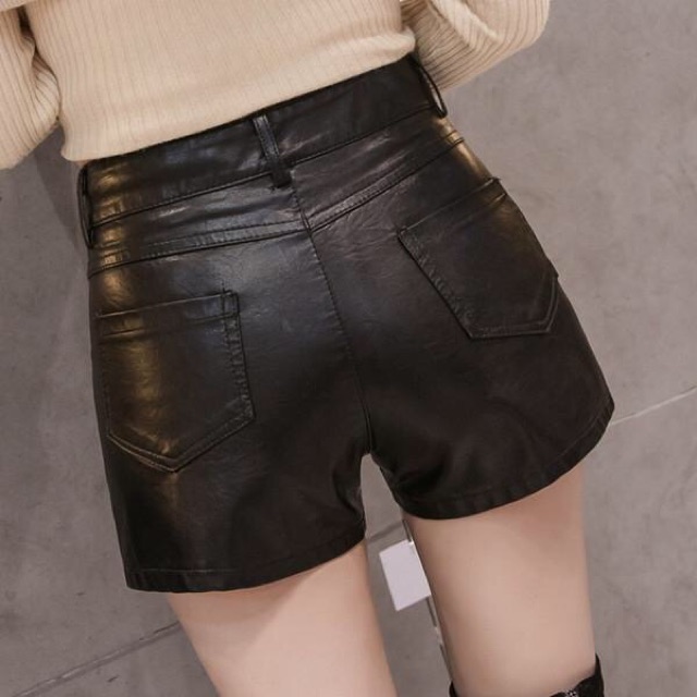 Hàng nhập Quần short da nữ thời trang kiểu dáng phong cách NP828
