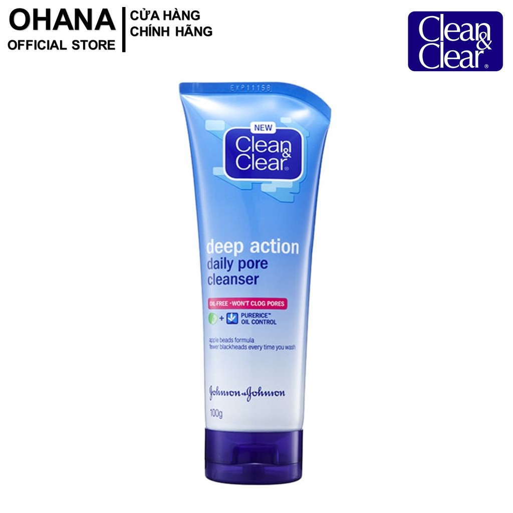 Sữa Rửa Mặt Hàng Ngày Làm Sạch Sâu Clean & Clear Deep Action Daily Pore Cleanser 100g