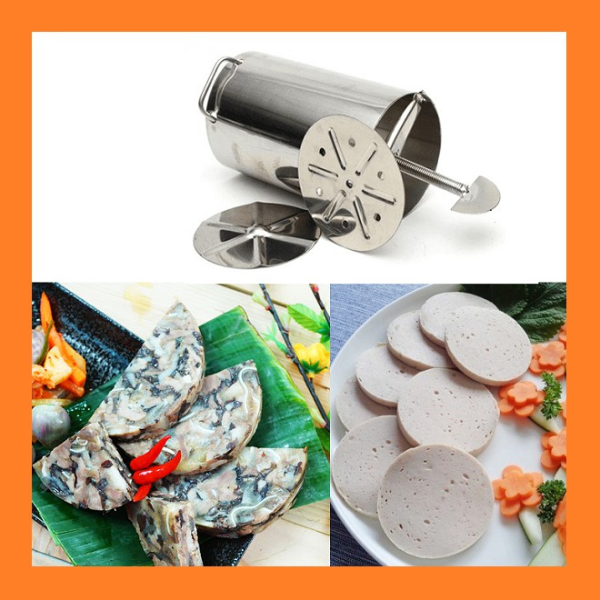 [ 1kg - 2kg ] khuôn Inox làm chả lụa - khuôn làm giò thủ và thịt đông tại nhà tiện dụng