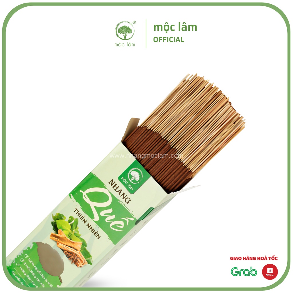 [HỘP 500cây] Nhang Quế Thiên Nhiên MỘC LÂM 29cm, Nhang Sạch, Ít Khói, Hương Thơm Thanh Dịu Tự Nhiên