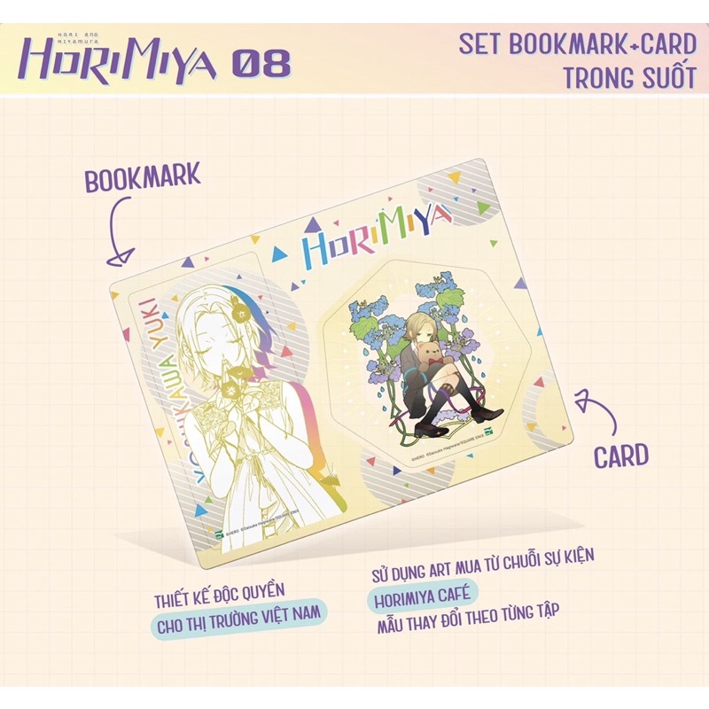 Standee nhựa cứng Horimiya 8 16 sưu tầm seal giới hạn limited